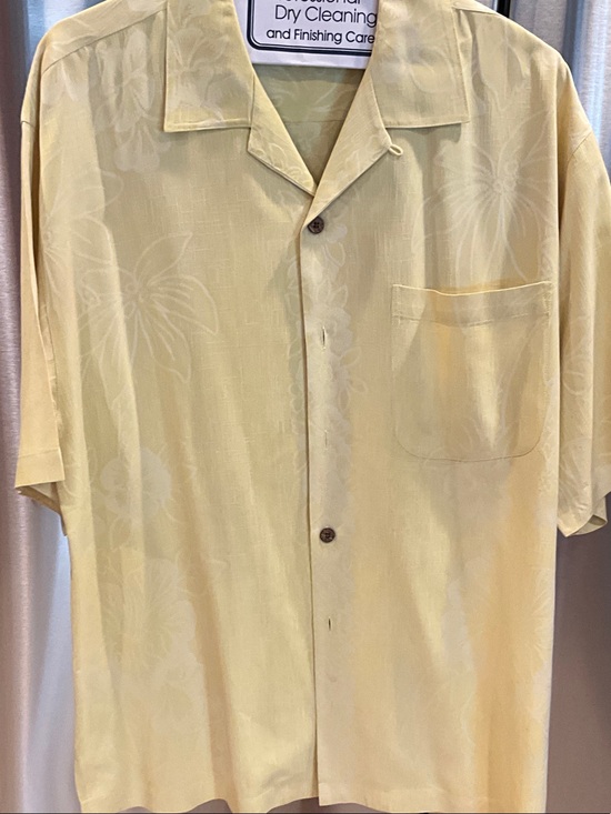 Tommy Bahama Other - Tommy Bahama Pale Yellow Floral Short Sleeve Camp Shirt